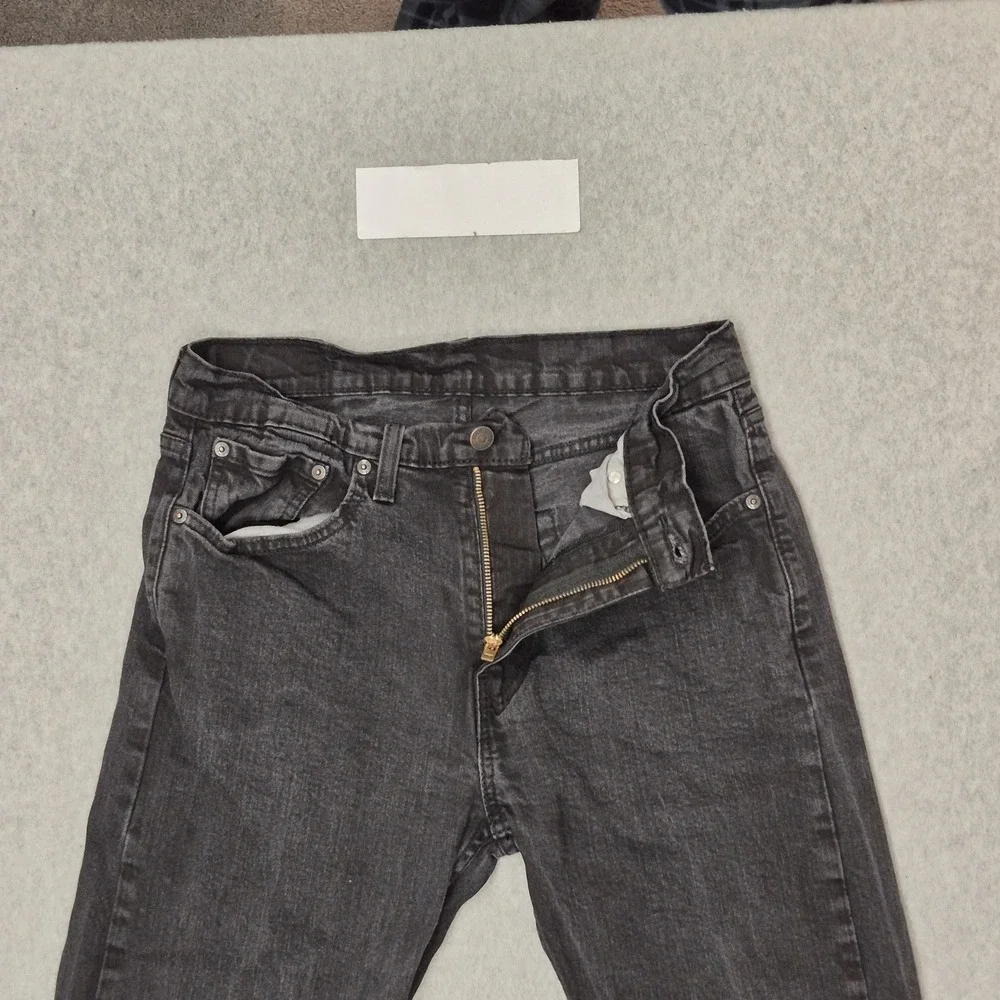 Levi's 505 Men Jeans 32X30 Black Denim Regular Fit